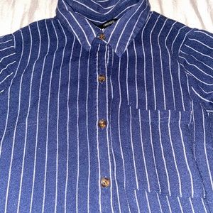 Dark blue button up dress